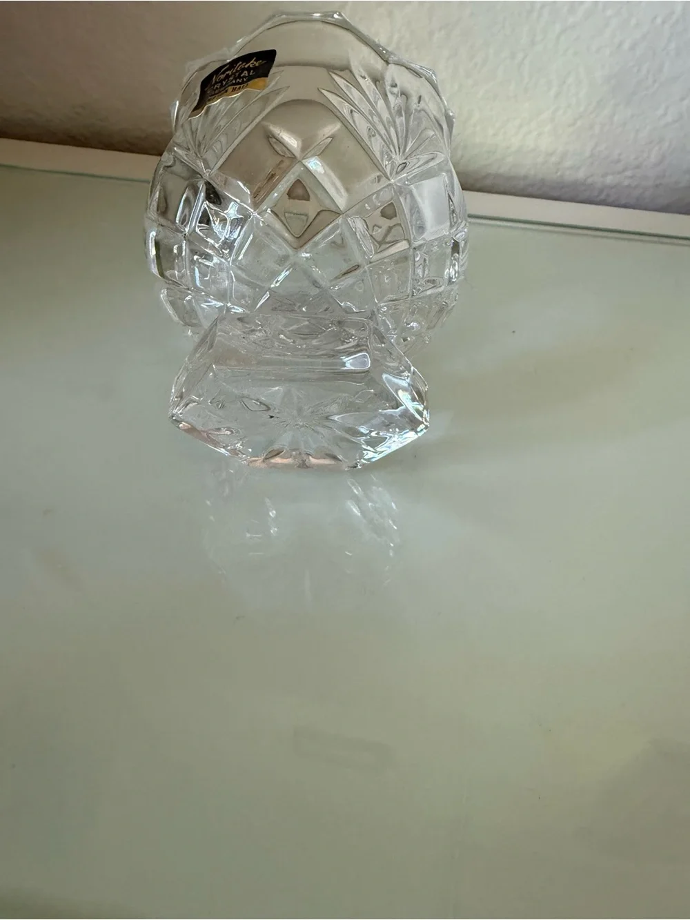 Noritake Clear Crystal Cut-Glass Accent Vase